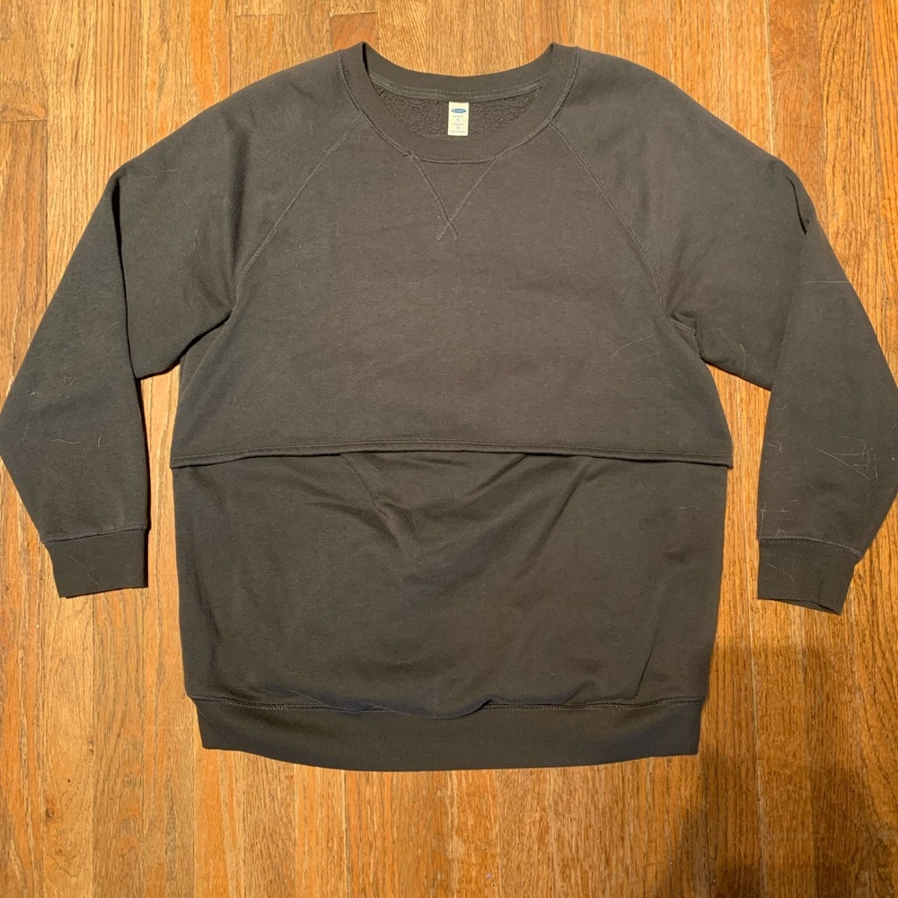 Breastfeeding/Maternity Crewneck Sweater